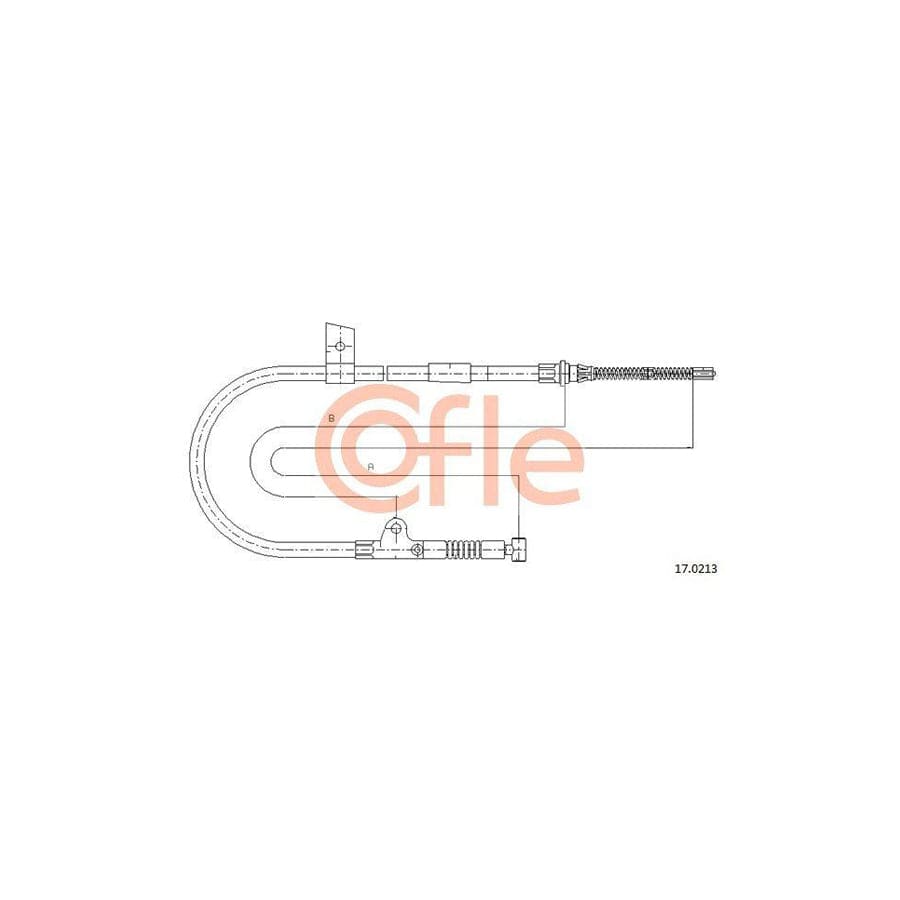 Cofle 17.0213 Hand Brake Cable for Nissan Primera