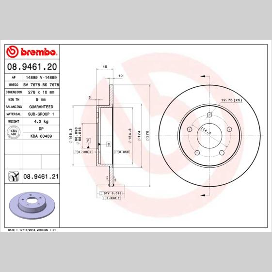 HANS PRIES HP110305 Disc Brake Caliper Repair Kit