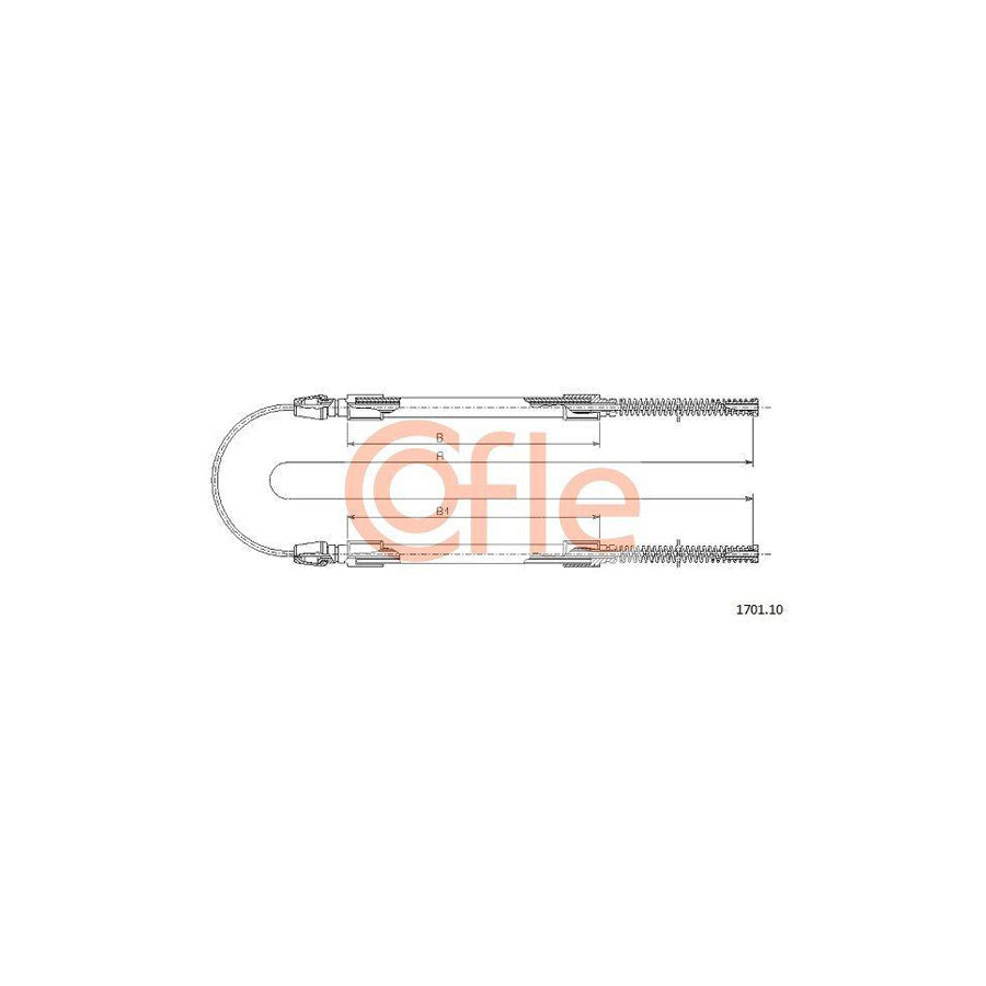 Cofle 1701.10 Hand Brake Cable for Iveco Daily