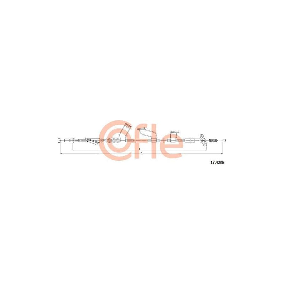 Cofle 17.4236 Hand Brake Cable for Honda Cr-V III (Re)