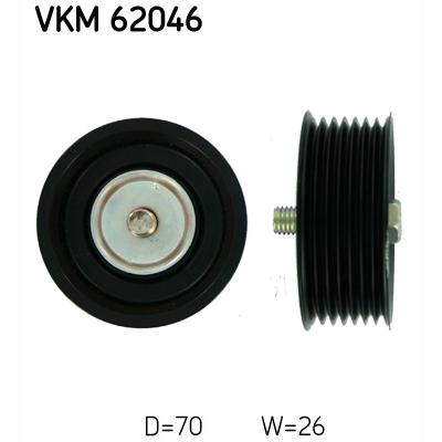 SKF VKM62046 V-Ribbed Belt Deflection/Guide Pulley