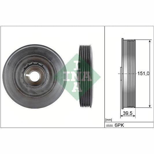 INA 544009010 Crankshaft Belt Pulley