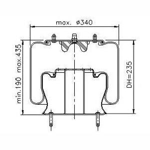 PETERS 084.298-71 Air Suspension Bellow