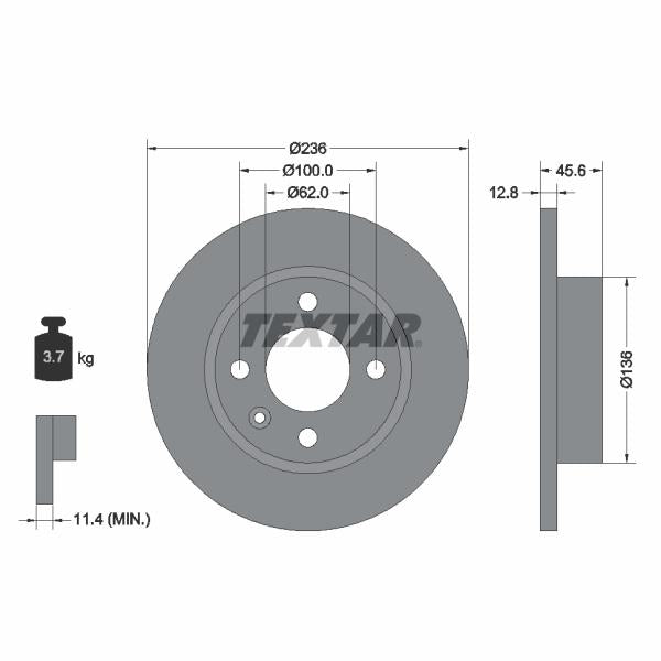 TEXTAR 92090200 Brake Disc