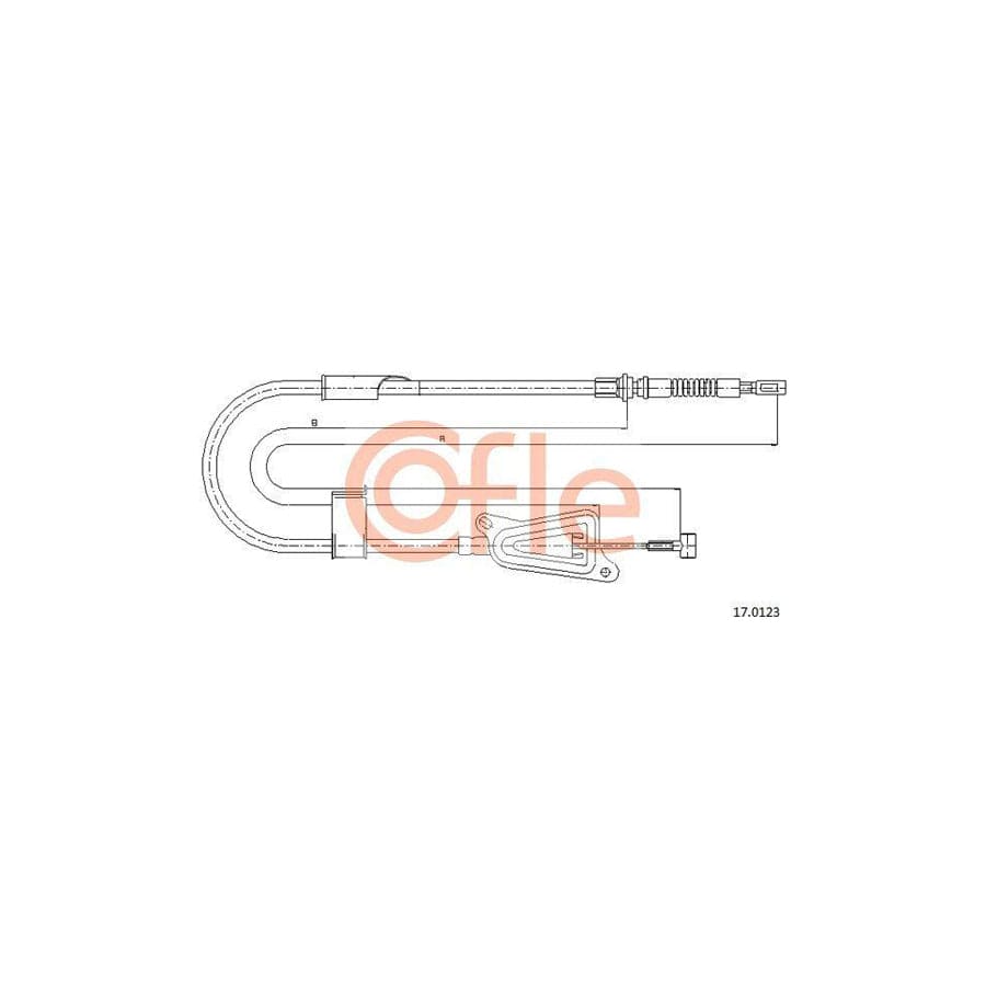 Cofle 17.0123 Hand Brake Cable for Nissan Almera