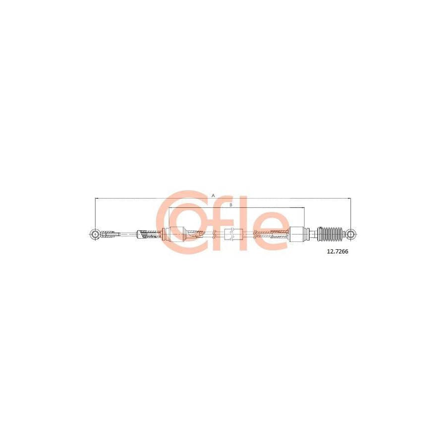 Cofle 12.7266 Cable, Manual Transmission for Fiat Seicento / 600 Hatchback (187)