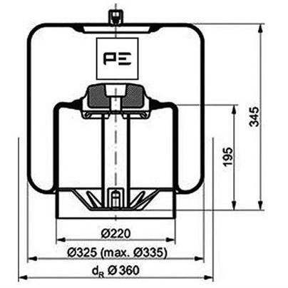 PETERS 084.115-72 Air Suspension Bellow