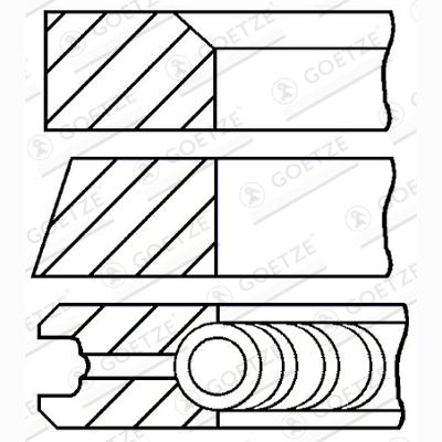 GOETZE 08-214900-10 Piston Ring Kit