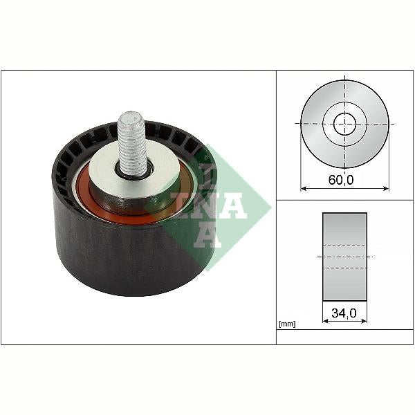 INA 532088810 V-Ribbed Belt Deflection/Guide Pulley