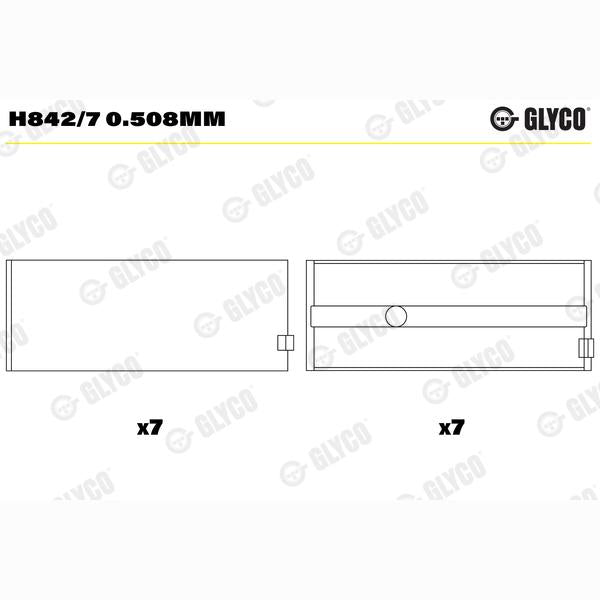 GLYCO H84270508MM Crankshaft Bearing