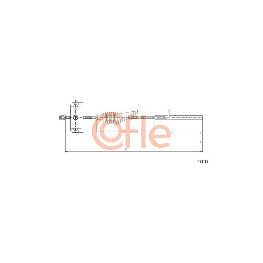 Cofle 491.13 Hand Brake Cable for Fiat Multipla (186)