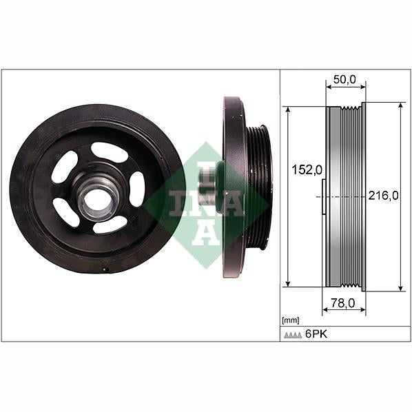 INA 544011110 Crankshaft Belt Pulley