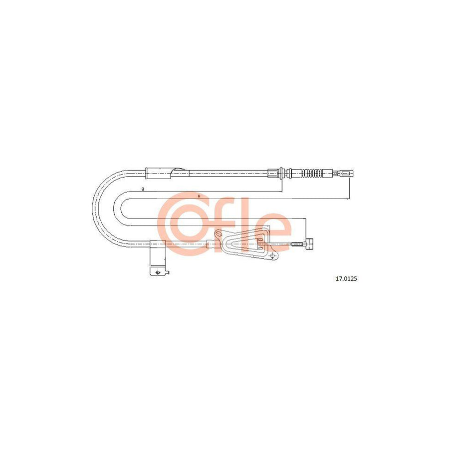 Cofle 92.17.0125 Hand Brake Cable for Nissan Almera Tino (V10)