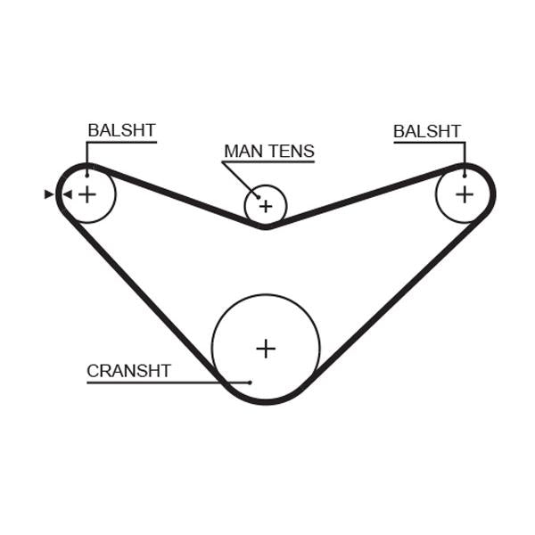 GATES GATT186RB Timing Belt