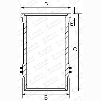 GOETZE 15-600020-00 Cylinder Liner