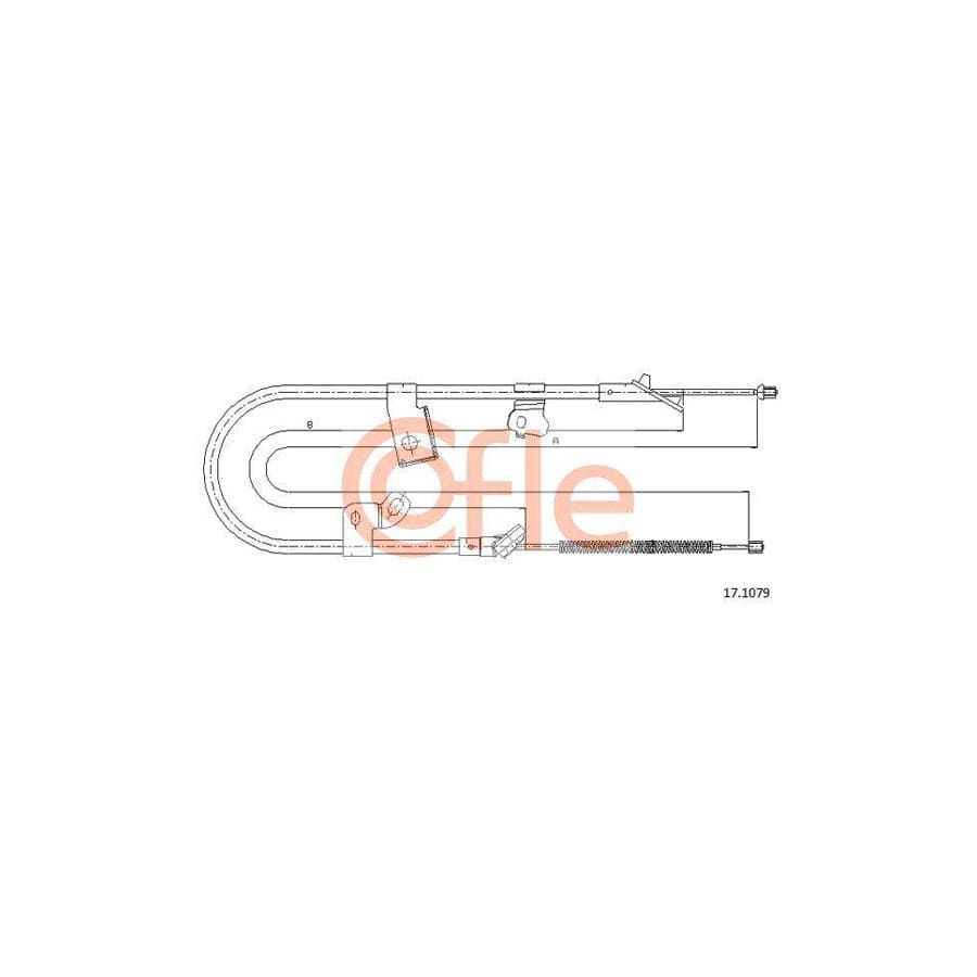 Cofle 92.17.1079 Hand Brake Cable for Toyota Yaris Verso (P2)