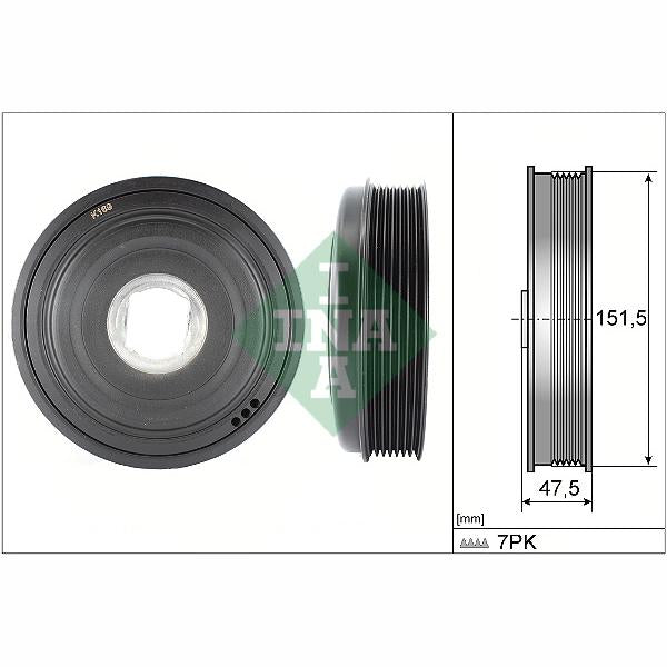 INA 544013610 Crankshaft Belt Pulley