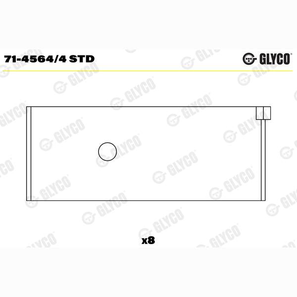 GLYCO 71-4564/4STD Connecting Rod Bearing