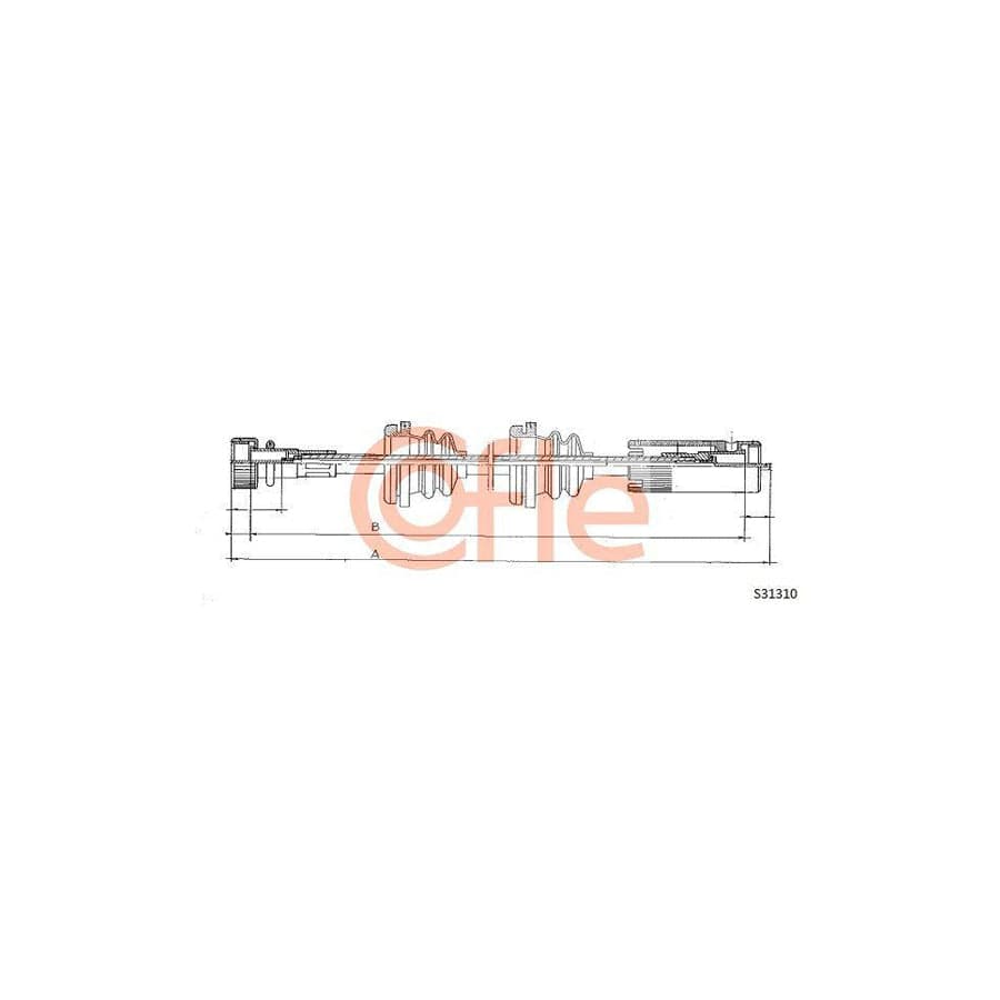 Cofle S31310 Speedometer Cable for Audi 80 B1 Saloon (80, 82)