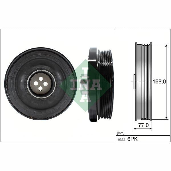 INA 544013010 Crankshaft Belt Pulley