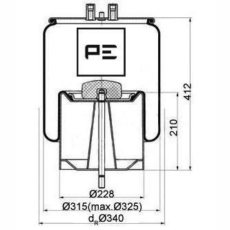PETERS 084.118-72 Air Suspension Bellow