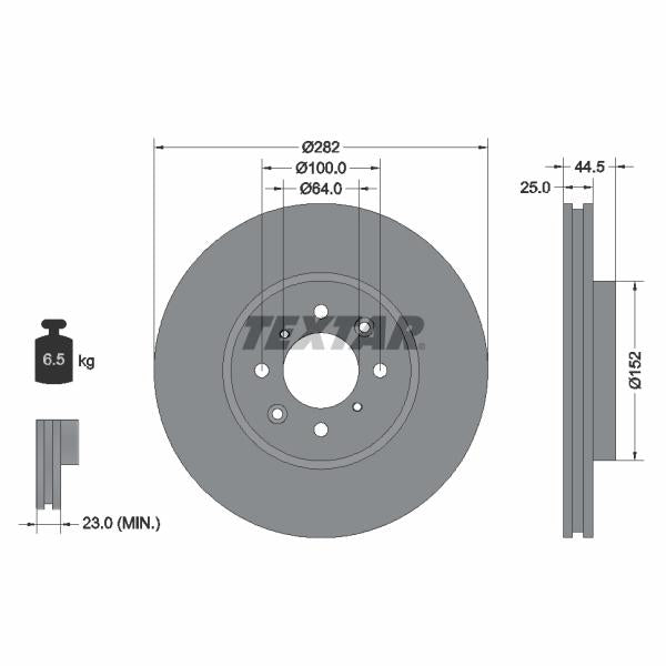 TEXTAR 92170703 Brake Disc