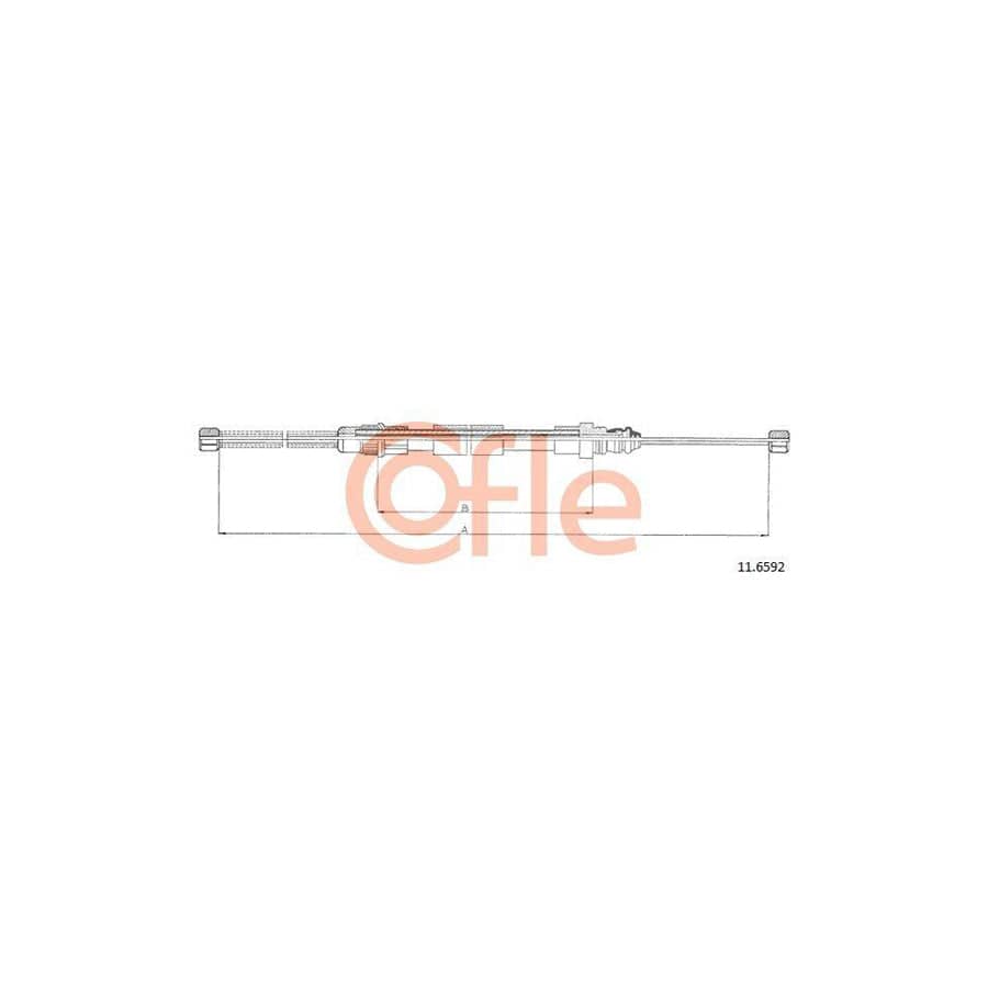 Cofle 92.11.6592 Hand Brake Cable for Renault 19