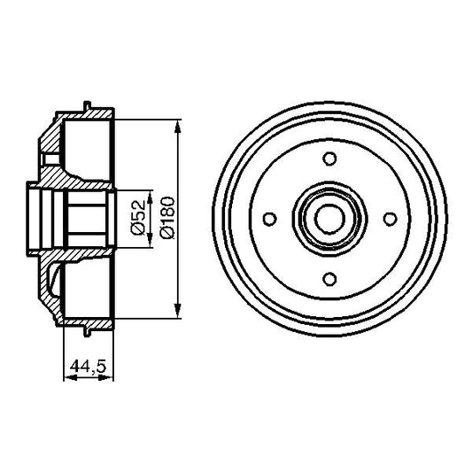 BOSCH 0986477113 Brake Drum