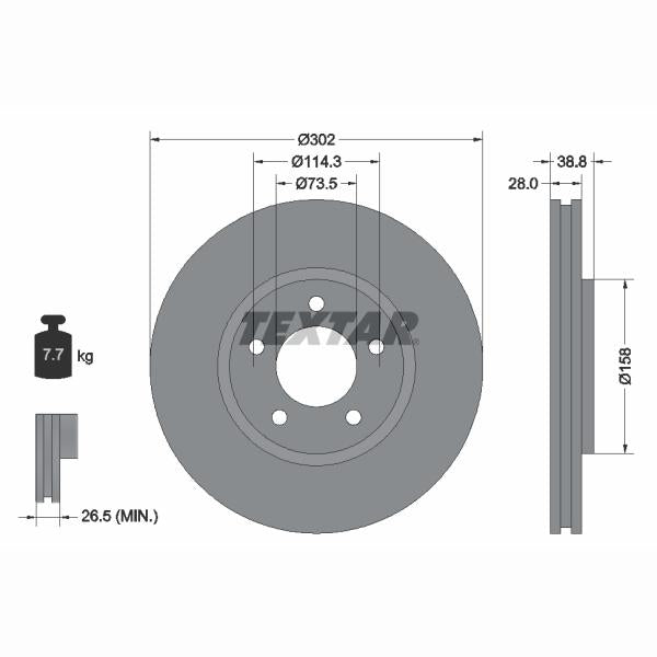 BLIC 6508-03-5078870K Brake Disc Splash Guard