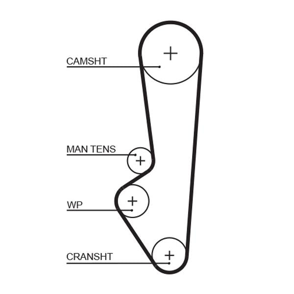 GATES GATT107RB Timing Belt