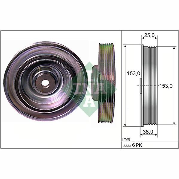 INA 544008710 Crankshaft Belt Pulley