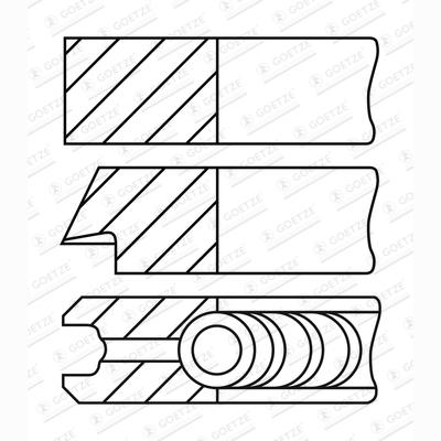 GOETZE 08-442907-00 Piston Ring Kit