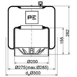 PETERS 084.107-71 Air Suspension Bellow