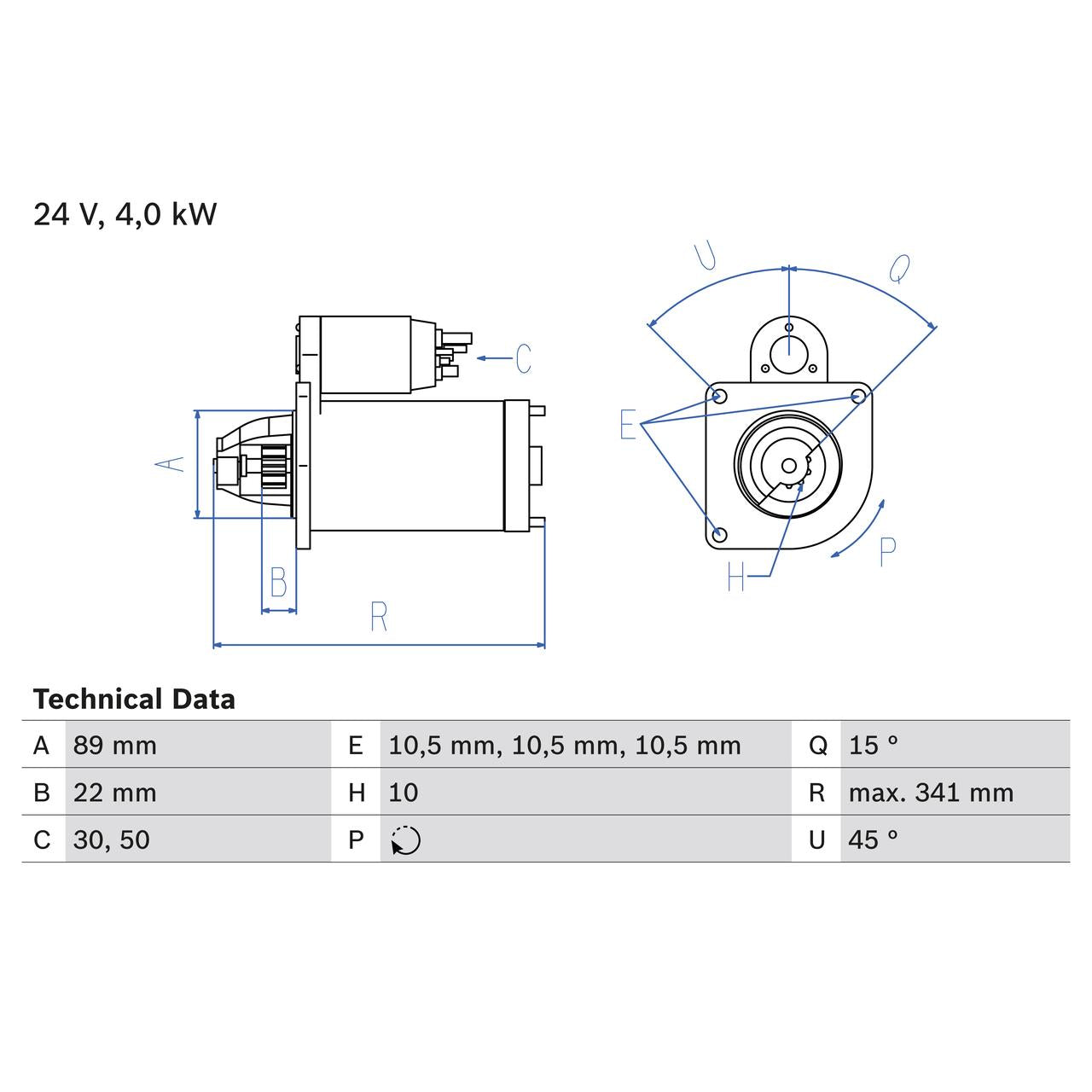 BOSCH 0986010970 Starter