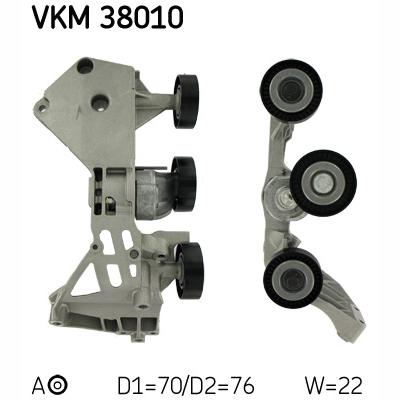 SKF VKM38010 V-Ribbed Belt Tensioner Pulley