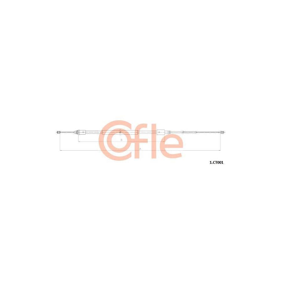 Cofle 1.Ct001 Hand Brake Cable for Citroen C3 I Hatchback (Fc, Fn)