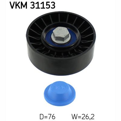 SKF VKM31153 V-Ribbed Belt Deflection/Guide Pulley
