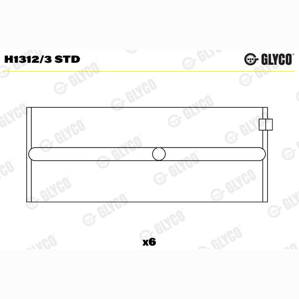 GLYCO H13123STD Crankshaft Bearing