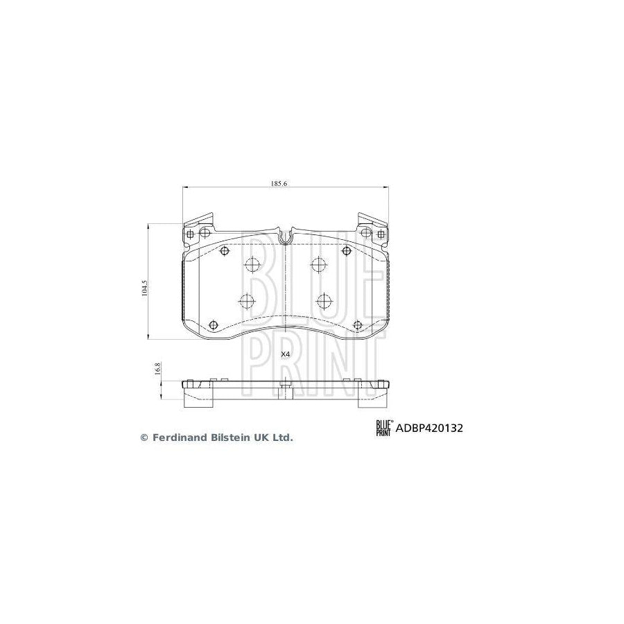 Blue Print Adbp420132 Brake Pad Set