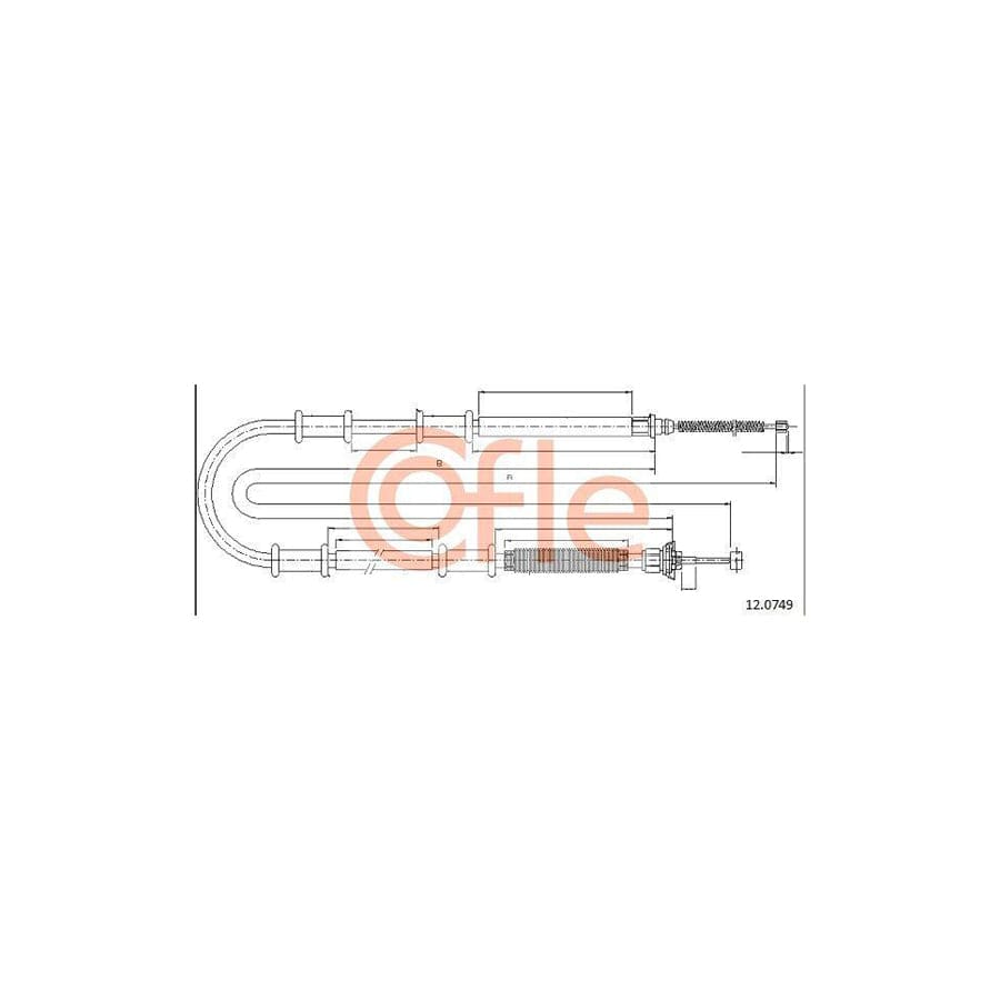 Cofle 12.0749 Hand Brake Cable