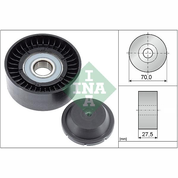 INA 532061010 V-Ribbed Belt Deflection/Guide Pulley