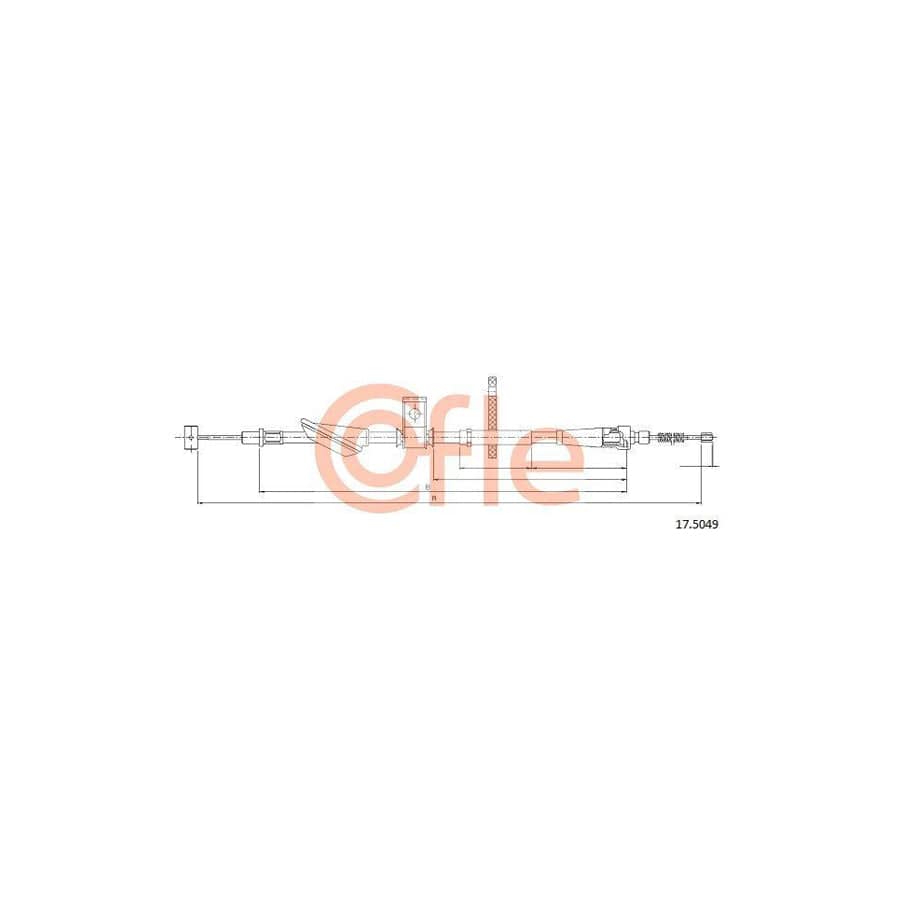 Cofle 17.5049 Hand Brake Cable for Suzuki Ignis