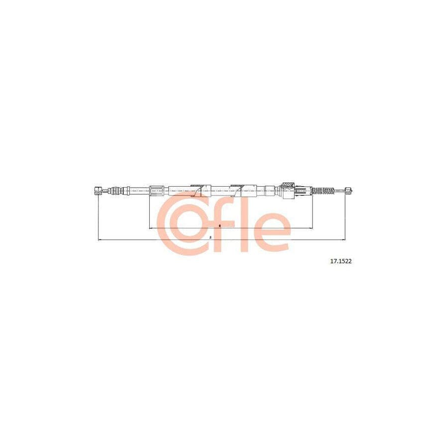 Cofle 17.1522 Hand Brake Cable for Toyota Previa / Estima I (Xr10, Xr20)