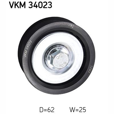 SKF VKM34023 V-Ribbed Belt Deflection/Guide Pulley