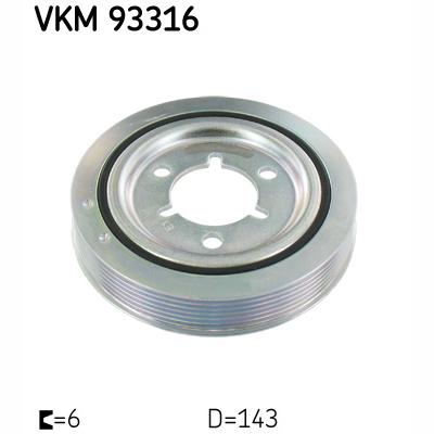 SKF VKM93316 Crankshaft Belt Pulley