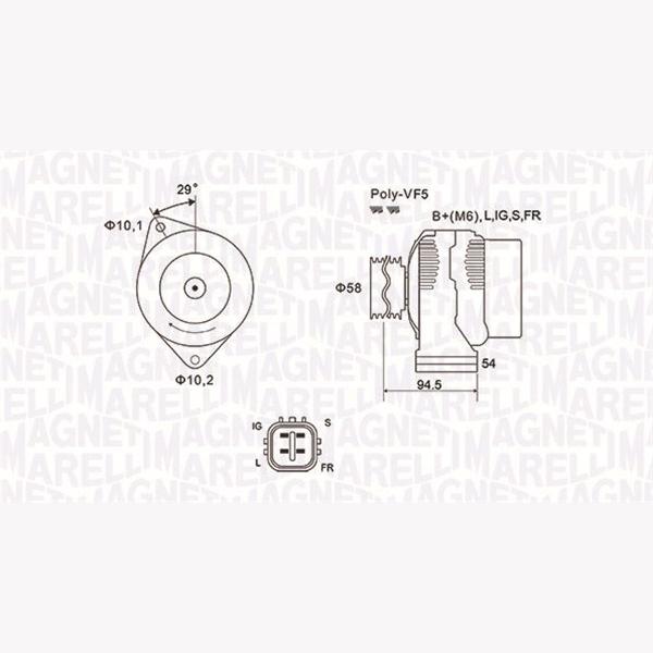 MAGNETI MARELLI 063731721010 Alternator