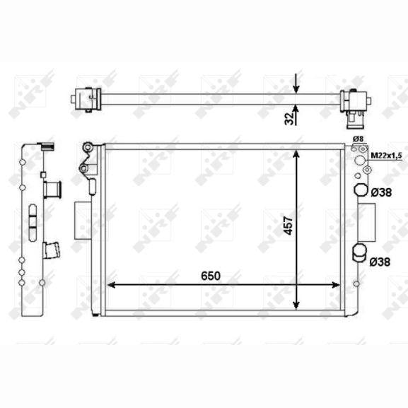 NRF NRF53652 Engine Radiator