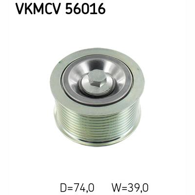 SKF VKMCV56016 V-Ribbed Belt Deflection/Guide Pulley