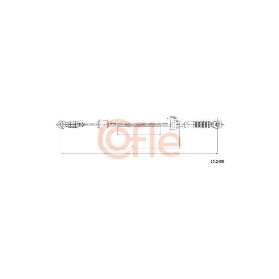 Cofle 10.2450 Cable, Manual Transmission for Ford Transit
