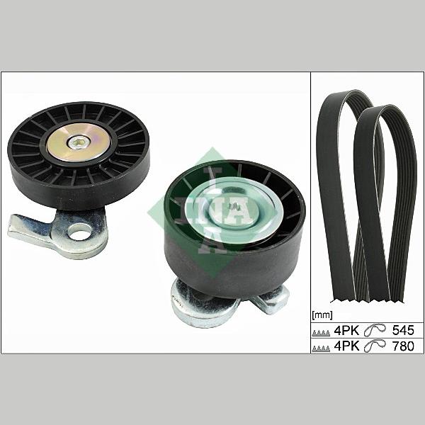 INA 529006310 V-Ribbed Belt Set
